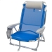 Cadeira Dobrável com Apoio para a Cabeça Aktive Gomera Azul 51 x 76 x 45 cm (2 Unidades)