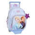 School Rucksack with Wheels Frozen Believe Lilac 28 x 34 x 10 cm