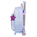 School Rucksack with Wheels Frozen Believe Lilac 28 x 34 x 10 cm