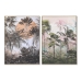 Cuadro DKD Home Decor 103 x 4,5 x 143 cm 104 x 4,5 x 143,5 cm Palmeras Tropical (2 Unidades)