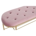 Banqueta DKD Home Decor 100 x 35 x 40 cm Rosa Dorado Metal