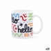 Hrnek Quid Hello Benzi desenate Multicolor Ceramică 330 ml (12 Unități)