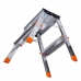 Opvouwbare ladder met 2 tredes Krause 130020 Zilverkleurig Aluminium