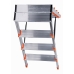 Opvouwbare ladder met 4 tredes Krause 120403 Zilverkleurig Aluminium