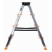 Opvouwbare ladder met 4 tredes Krause 120403 Zilverkleurig Aluminium