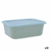 Rechthoekige lunchbox met deksel Quid Inspira 1,34 L Groen Plastic (12 Stuks)