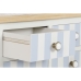 Consola Home ESPRIT Azul Branco Madeira de paulónia 103 x 35 x 80 cm