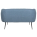 Canapé DKD Home Decor Bleu Noir Mousse Bois Métal Velours Scandi 129 x 75 x 73 cm