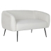 Sofa DKD Home Decor Sort Greige Skum Træ Metal Fløjl Scandi 129 x 75 x 73 cm