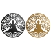 Wall Decoration Home ESPRIT Black Golden Buddha Oriental 100 x 1 x 100 cm (2 Units)