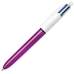 Pen Bic Shine Silver Wit (12 Onderdelen)