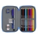 Dubbele etui RCD Espanyol Blauw Wit 12.5 x 19.5 x 4 cm (28 Onderdelen)