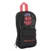 Rucksack mit Federtaschen F.C. Barcelona Schwarz 12 x 23 x 5 cm