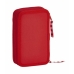 Dubbele etui Real Sporting de Gijón Rood 12.5 x 19.5 x 4 cm (28 Onderdelen)