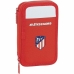 Dubbelt pennfodral Atlético Madrid M854 Vit Röd 12.5 x 19.5 x 4 cm (28 Delar)