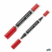 Rotulador permanente Staedtler Lumocolor 348 Duplo Vermelho (10 Unidades)