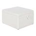 Banqueta Home ESPRIT Blanco Poliéster Madera MDF 60 x 60 x 36 cm