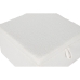 Banqueta Home ESPRIT Branco Poliéster Madeira MDF 60 x 60 x 36 cm