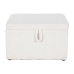 Banqueta Home ESPRIT Branco Poliéster Madeira MDF 60 x 60 x 36 cm