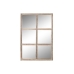 Wall mirror Home ESPRIT Natural Teak Recycled Wood Alpino Window 80 x 4 x 120 cm