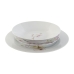 Edénykészlet Home ESPRIT Fehér Zöld Rózsaszín Porcelán 18 Darabok 27 x 27 x 2 cm