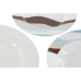 Set Posode Home ESPRIT Modra Zelena Porcelan Tropical 18 Kosi 27 x 27 x 2 cm