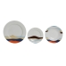 Set Nádobí Home ESPRIT Modrý Zelená Porcelán Tropické 18 Kusy 27 x 27 x 2 cm