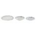 Set Posode Home ESPRIT Modra Porcelan Cvetni 18 Kosi 27 x 27 x 2 cm