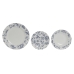 Set Posode Home ESPRIT Modra Porcelan Cvetni 18 Kosi 27 x 27 x 2 cm