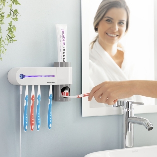 Dispensador de pasta dental Diseeth InnovaGoods con soporte para