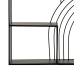 Hyllyt 51 x 13 x 76,5 cm Musta Metalli