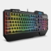 Teclado e Rato para Vídeojogos Krom Krusher RGB Preto