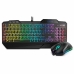 Teclado e Rato para Vídeojogos Krom Krusher RGB Preto