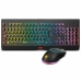 Tastiera e Mouse Krom NXKROMKBLSP Nero Multicolore Qwerty in Spagnolo