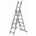 Opvouwbare ladder met 6 tredes Krause 30368 Zilverkleurig Staal