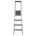 4-step folding ladder Krause 126221 Silver Aluminium