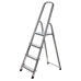 Opvouwbare ladder met 4 tredes Krause 000705 Zilverkleurig Aluminium