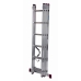 Opvouwbare ladder met 6 tredes Krause 30368 Zilverkleurig Staal