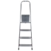 Opvouwbare ladder met 4 tredes Krause 000705 Zilverkleurig Aluminium