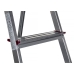 Opvouwbare ladder met 4 tredes Krause 000705 Zilverkleurig Aluminium