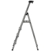 Opvouwbare ladder met 4 tredes Krause 126320 Zwart Zilverkleurig Aluminium