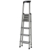 Opvouwbare ladder met 4 tredes Krause 126320 Zwart Zilverkleurig Aluminium