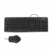 Tastatur og mus CoolBox COO-KTR-01U Spansk qwerty Sort