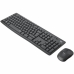 Kлаиатура с безжична мишка Logitech MK295 френски Черен Сив AZERTY