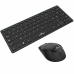 Tastatur og mus Bluestork Sans fil Ultra compact Sort