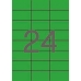 Етикети за принтер Apli    Зелен 70 x 37 mm