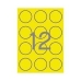 Drucker-Etiketten Apli kreisförmig Gelb rund ø 60 mm