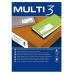 Drucker-Etiketten MULTI 3 Weiß gerade 100 Blatt 64,6 x 33,8 mm (24 Stück)