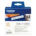 Etiketter Brother DK-11203 Hvid Sort Sort/Hvid Papir