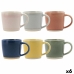 Tazza Mug Bidasoa Artesano Multicolore Ceramica 330 ml (6 Unità) (Pack 6x)